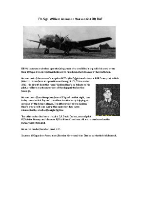 A preview of a PDF biography for Watson, William Anderson
